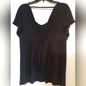 Black Twist Back Top NWOT